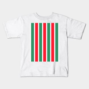 Fluminense Classic Retro Red and Green Stripes 1968 Kids T-Shirt